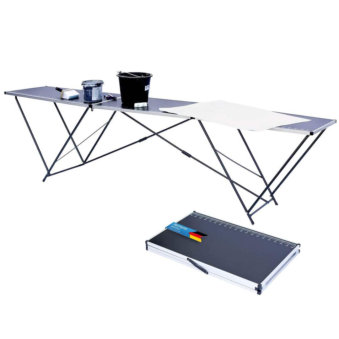 Klapptisch 300x60 cm Aluminium klappbar Camping Markt Tapezieren