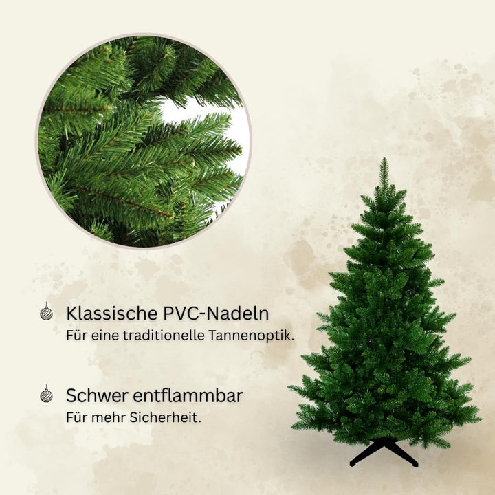 Künstlicher Weihnachtsbaum 150 cm PVC mit Metallständer 872 Spitzen - Bild 5