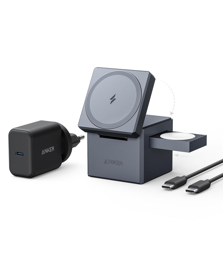 3-in-1 Ladewürfel MagSafe 15W für iPhone, Apple Watch &amp; AirPods