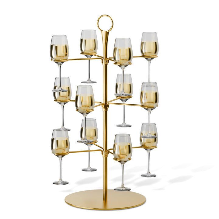 Gläser-Tower 3 Etagen 12 Gläser Metall Gold für Cocktails - Bild 7