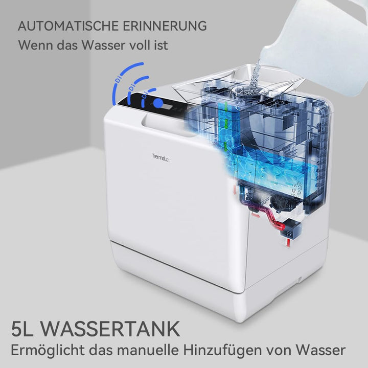 Mini Geschirrspüler 4 Gedecke 6 Programme Warmlufttrocknung - Bild 5