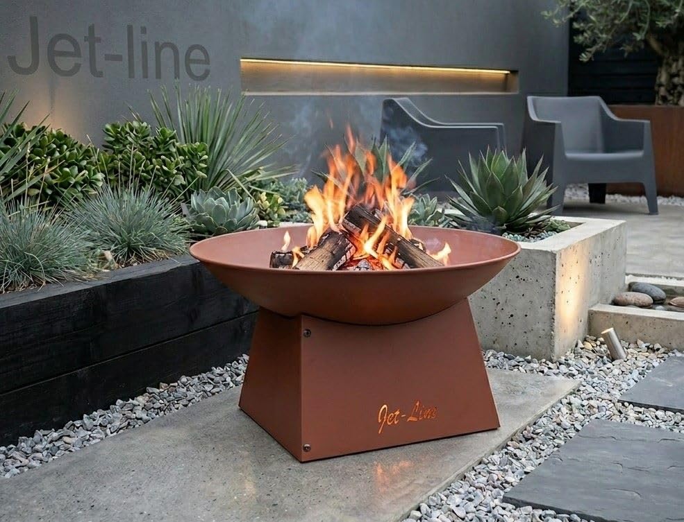 Feuerschale Rostoptik Metall Ø 58 cm für Garten und Terrasse - Bild 7