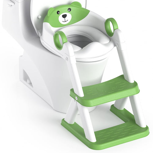 Toilettenleiter Kind höhenverstellbar 2-in-1 Tritthocker Grün
