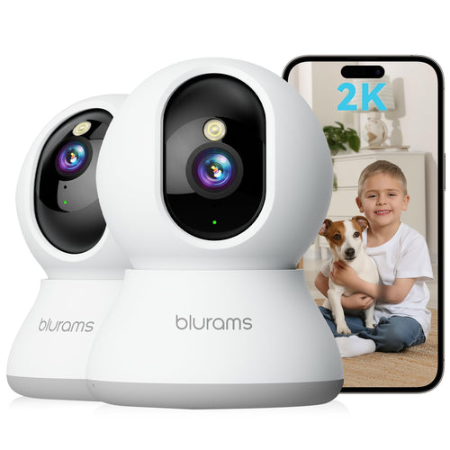Überwachungskamera innen 2K PTZ 360° WLAN mit Nachtsicht 2er-Set