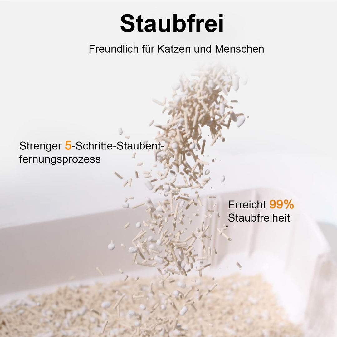 Tofu Katzenstreu 10,8 kg staubfrei schnell klumpend Geruchskontrolle - Bild 3