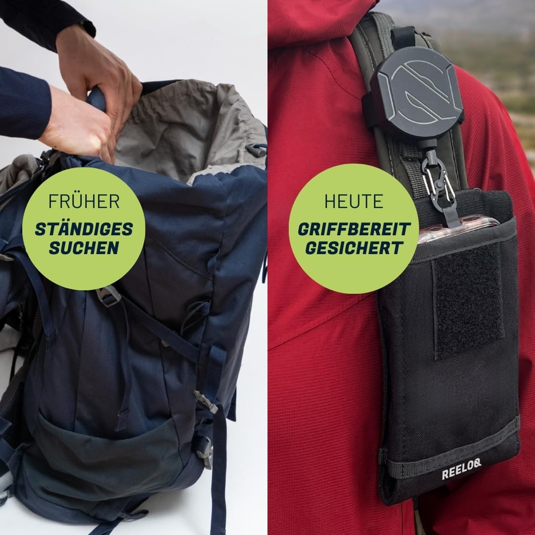 Handysicherung Rucksack 360° mit ausziehbarem Seil für Outdoor - Bild 5