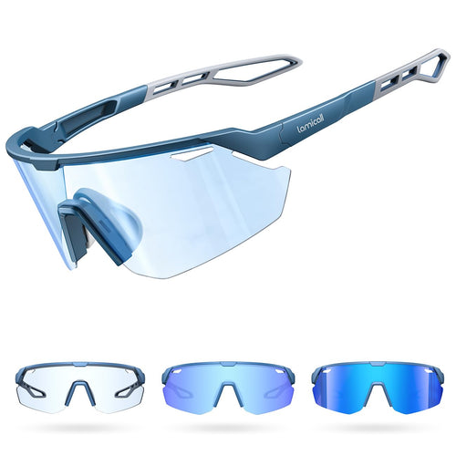 Fahrradbrille selbsttönend TR90 UV400 für Damen und Herren