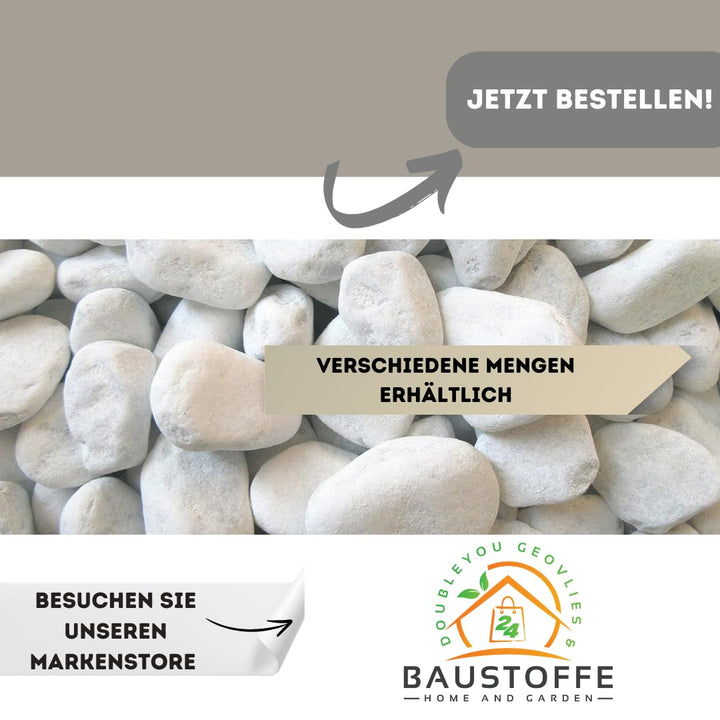 Marmorkies Carrara weiss 25-40 mm Zierkies Garten 10 kg - Bild 5
