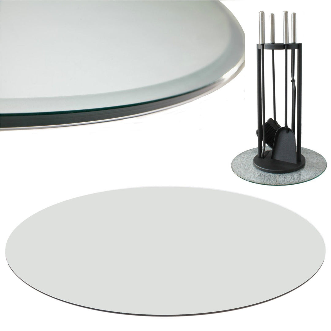 Funkenschutzplatte Kaminofen Ø70cm ESG-Glas 6mm Facettenschliff - Bild 9