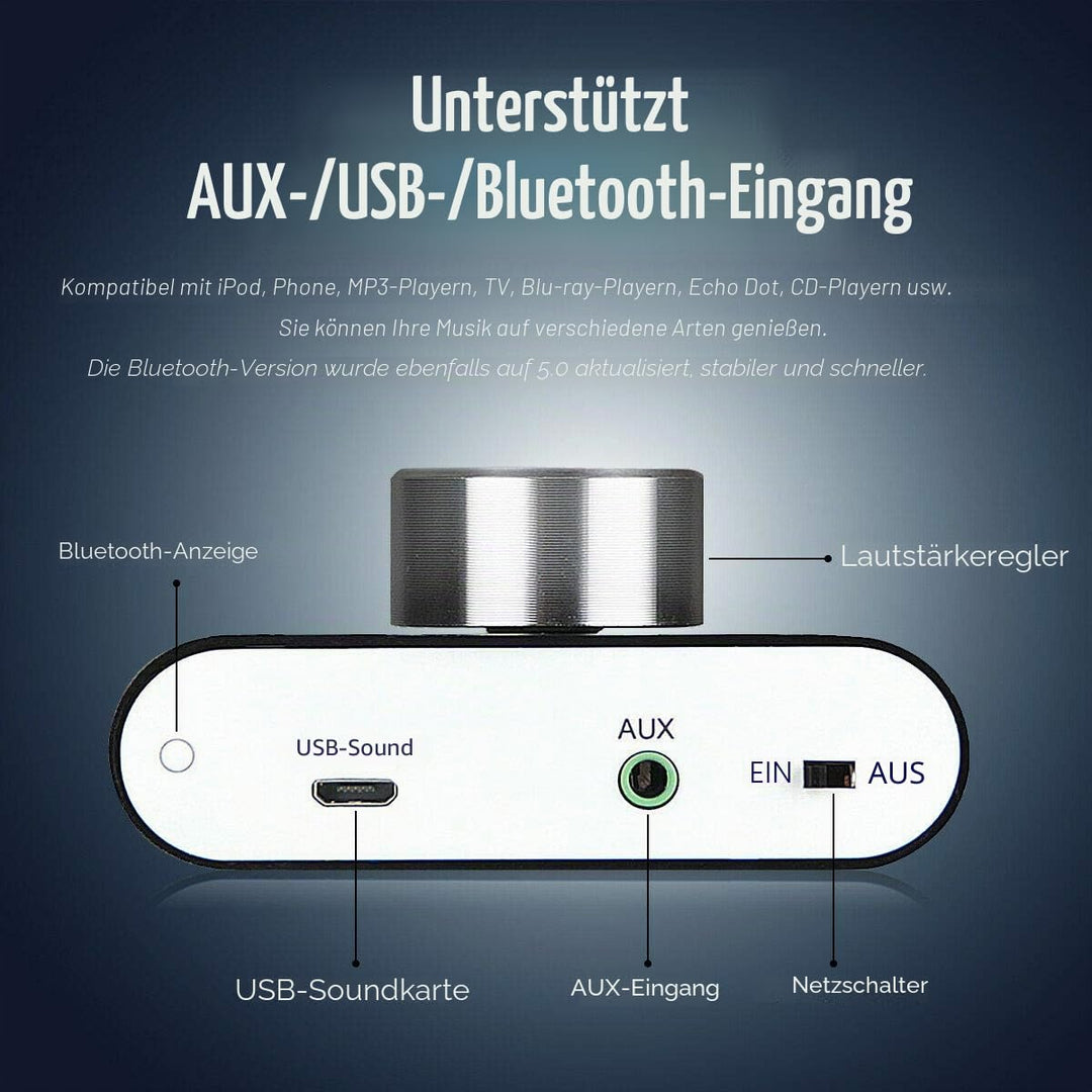 HiFi Stereo Verstärker Bluetooth 5.0 50W×2 2.0 Kanal mit Netzteil - Bild 5