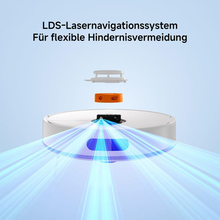 Saugroboter mit Wischfunktion 5000Pa LDS-Laser App-Steuerung - Bild 5