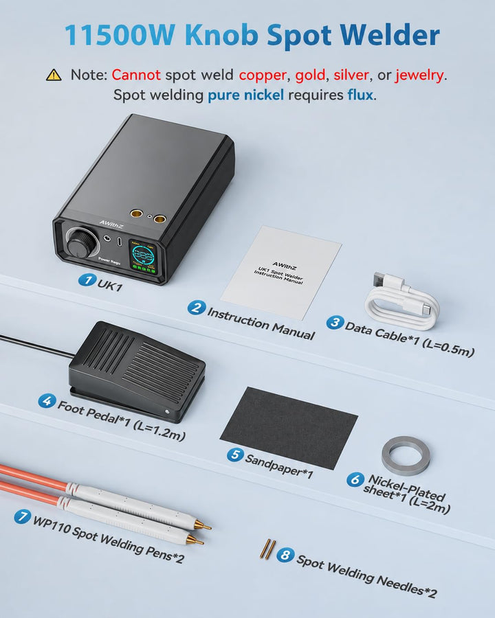 Akku-Punktschweissgerät 1380A 11500W 100 Stufen für Akkupack-Reparatur - Bild 8