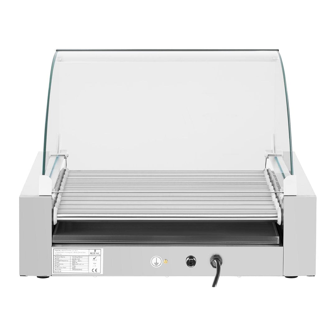 Hot Dog Grill Edelstahl 11 Rollen 20 Würstchen 1850W 2 Heizzonen - Bild 6