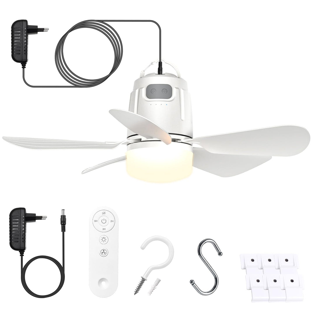 Deckenventilator mit LED-Beleuchtung 50cm 4 Stufen Fernbedienung