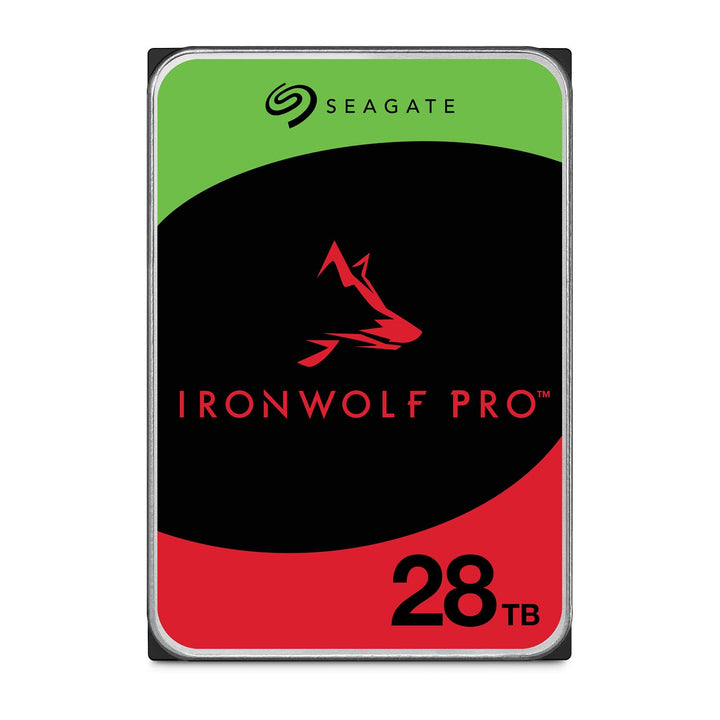NAS-Festplatte 28TB SATA CMR IronWolf Pro fuer Dauerbetrieb