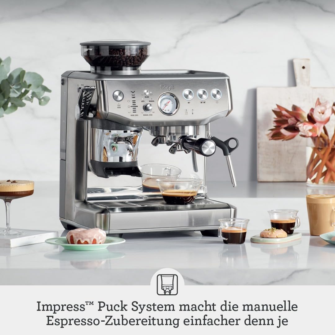 Siebträgermaschine mit Mahlwerk 25 Stufen Impress-Puck-System - Bild 2
