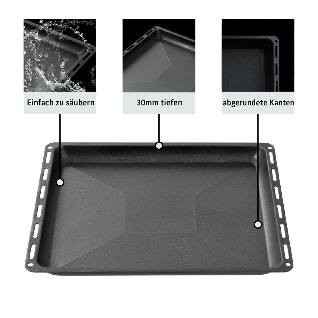 Fettpfanne Backofen emailliert 46,5 x 37,5 x 3 cm für Bosch - Bild 3