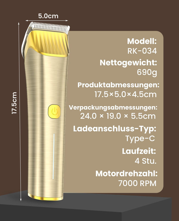 Pferdeschermaschine kabellos 7000 RPM für dickes Fell, 2 Stufen - Bild 8