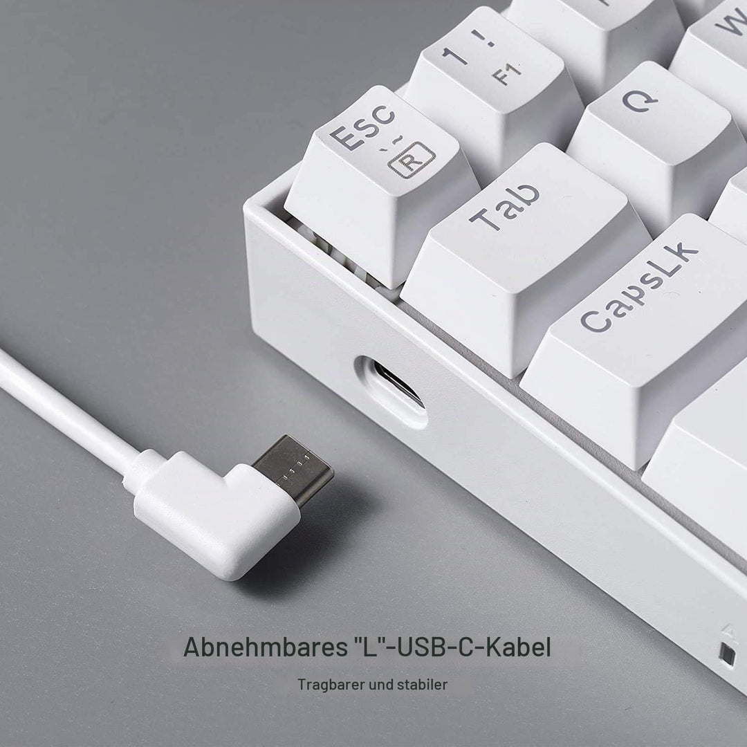 Gaming Tastatur 60% mechanisch RGB 61 Tasten Hot-Swap kabelgebunden - Bild 6
