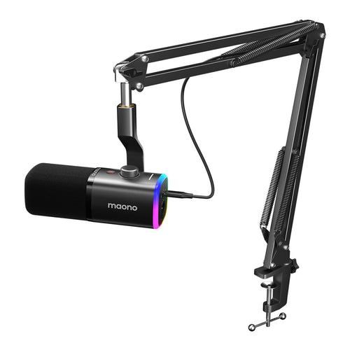 Dynamisches USB/XLR Mikrofon mit Arm 24Bit für Streaming & Podcast