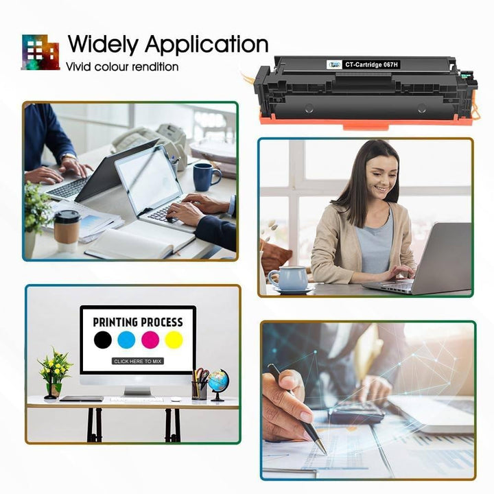 Toner-Set 4-Pack für Canon i-SENSYS MF657Cdw Schwarz Cyan Magenta Gelb - Bild 7