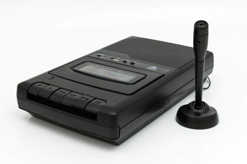 Kassettenrekorder mit USB-Aufnahme, externem Mikrofon und MP3-Export
