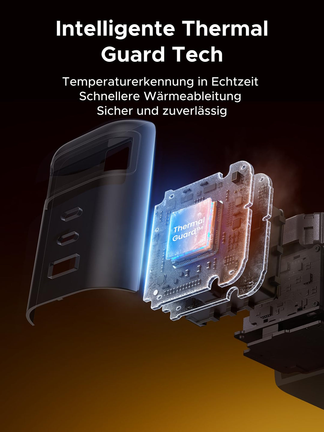 USB-C Ladegerät 100W GaN 4-Port mit einziehbarem Kabel 75cm - Bild 6