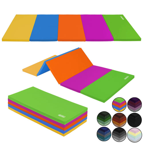 Turnmatte klappbar 240x120x5 cm EPE-Schaum bunt fuer Kinder