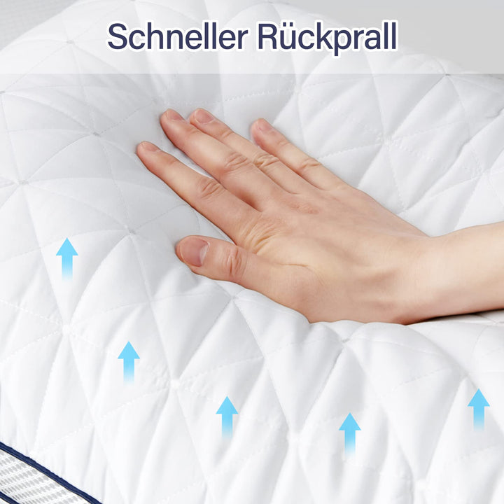 Kopfkissen 80x80 2er Set Mikrofaser höhenverstellbar für Allergiker - Bild 6