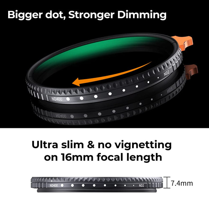 Variabler ND Filter 82mm ND2-400 mit Hebel und Nano-Beschichtung - Bild 9