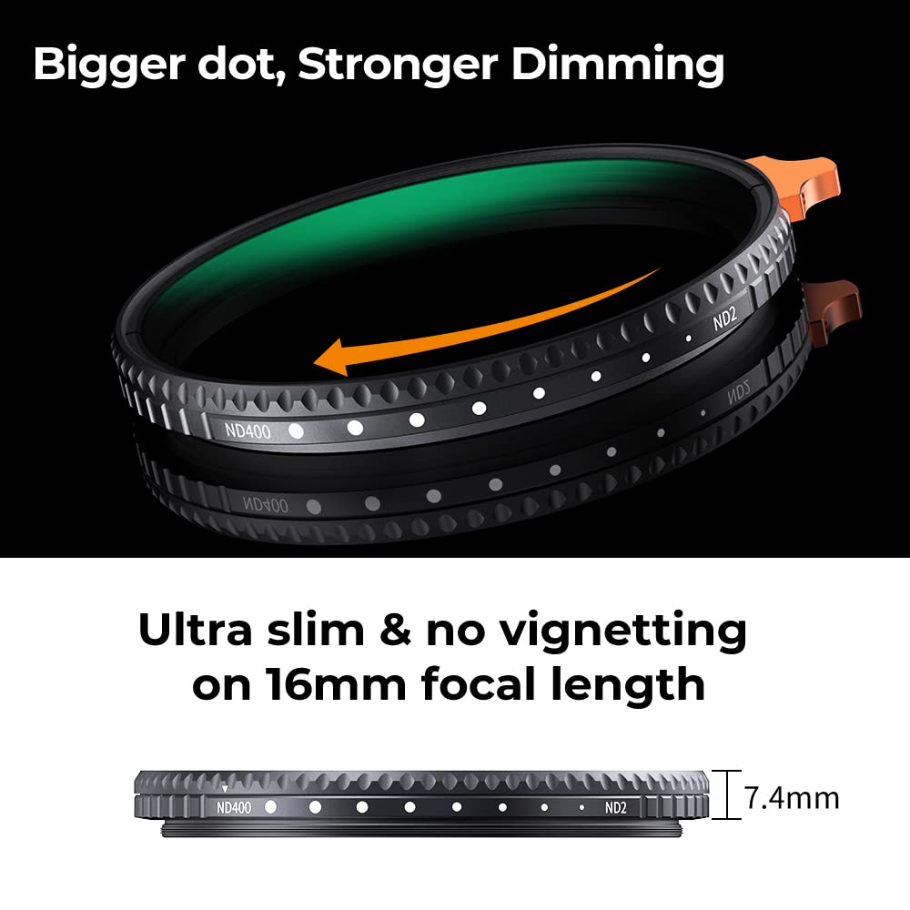 Variabler ND Filter 67mm ND2-400 mit Hebel und Nano-Beschichtung - Bild 9