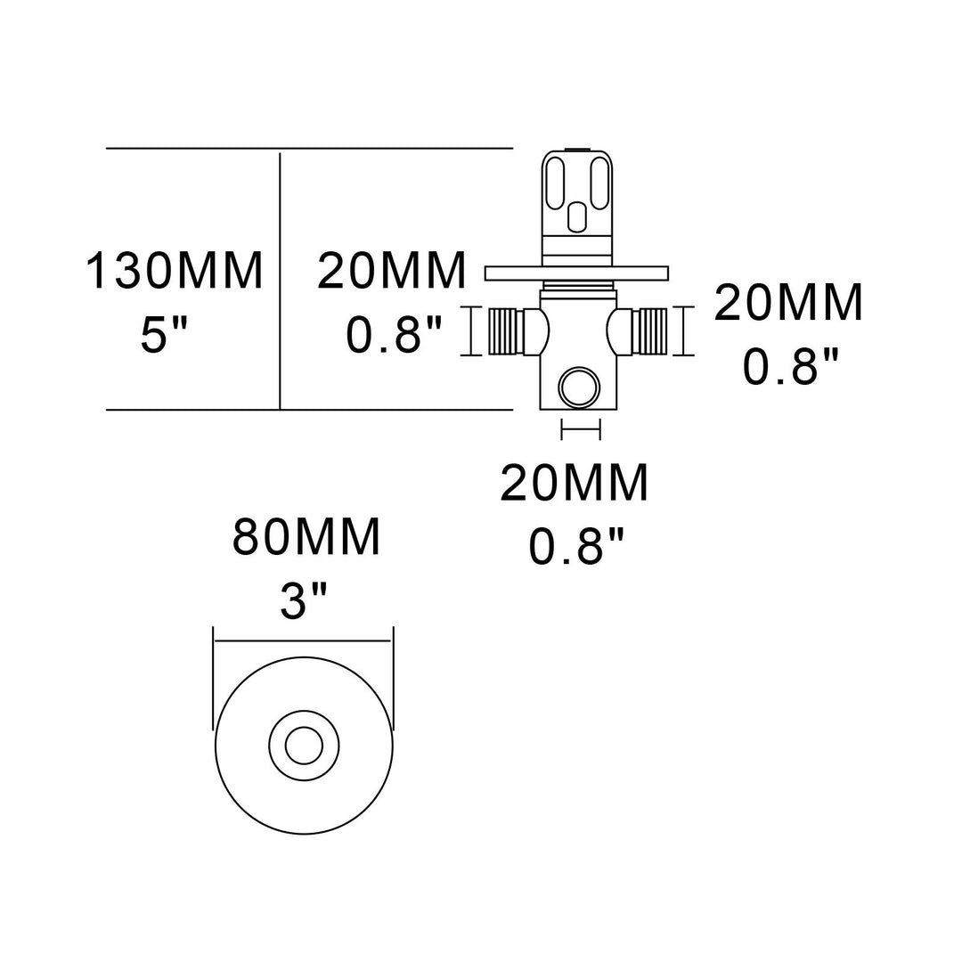 Thermostatisches Mischventil G1/2" Messing 3-Wege für Dusche Chrom - Bild 4
