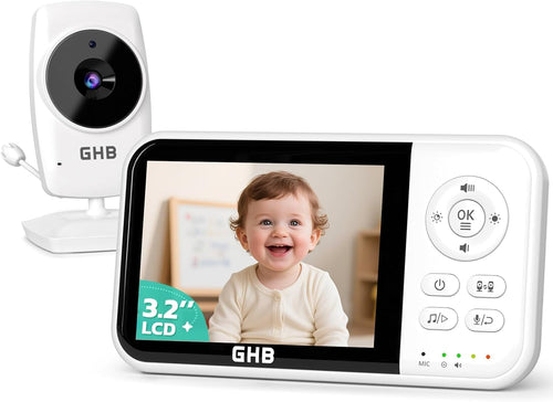 Babyphone mit Kamera 3,2 Zoll Display Nachtsicht Zwei-Wege-Audio
