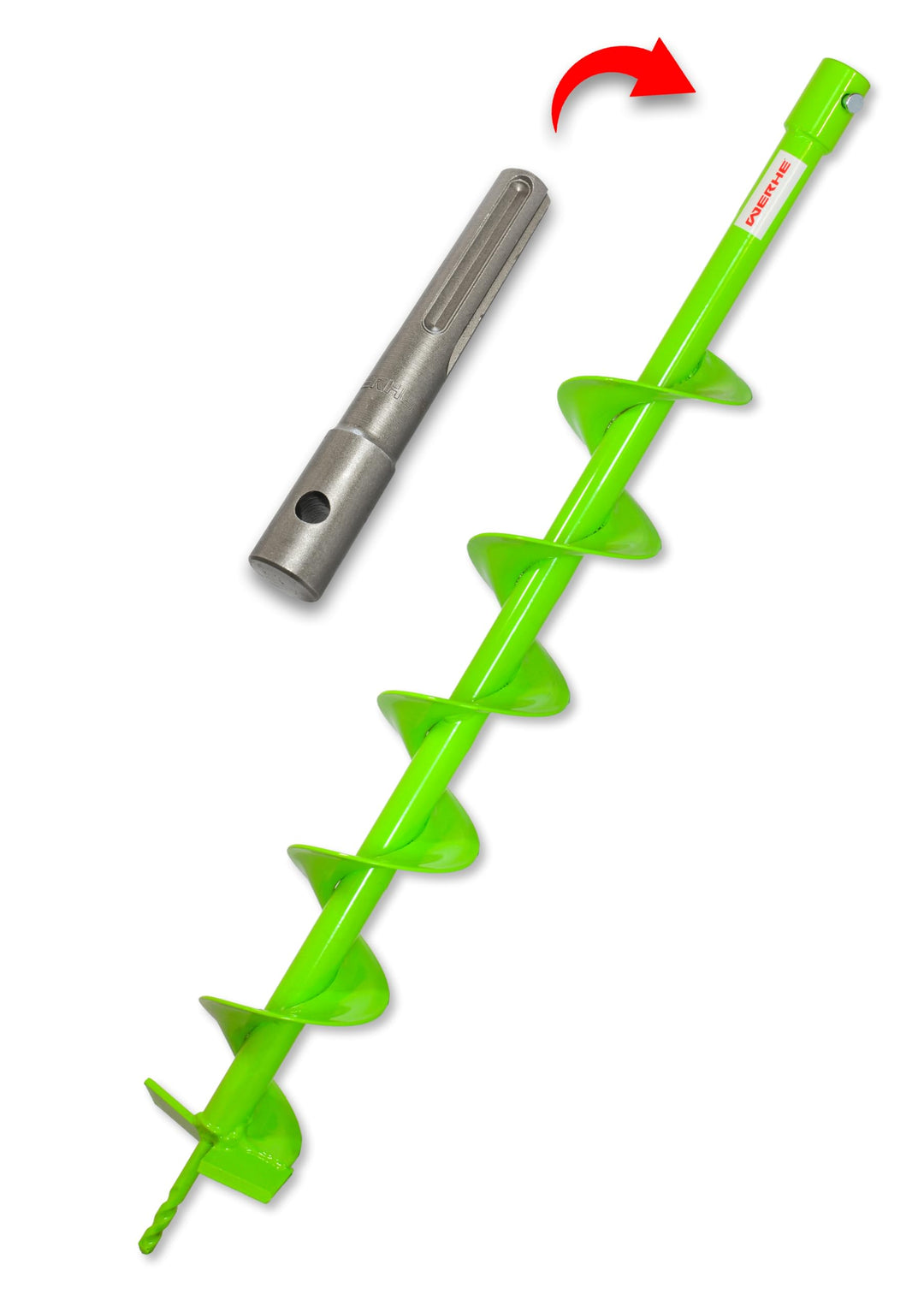Erdbohrer 120 mm SDS Max Stahl für Zaunpfähle und Pflanzen