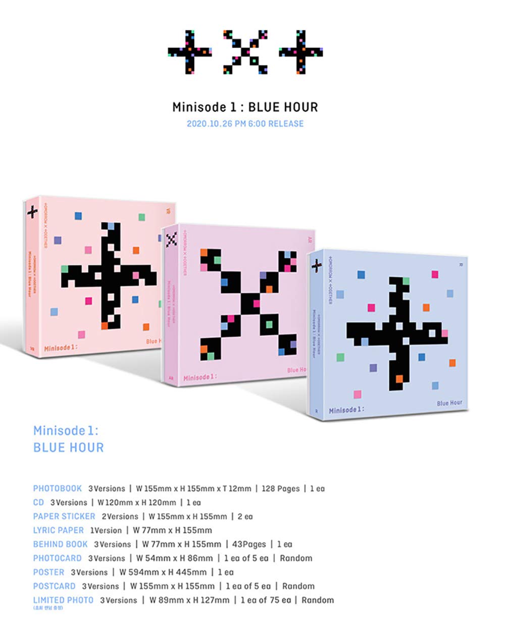 K-Pop Album TXT Minisode1 Blue Hour AR Version CD mit Photobook - Bild 2