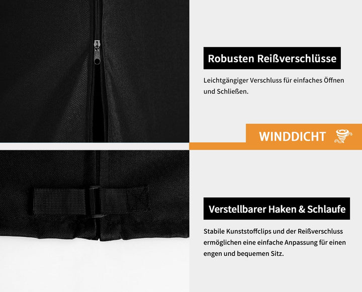 Hollywoodschaukel Abdeckung 4-Sitzer Oxford-Gewebe 250x150x160 cm - Bild 5