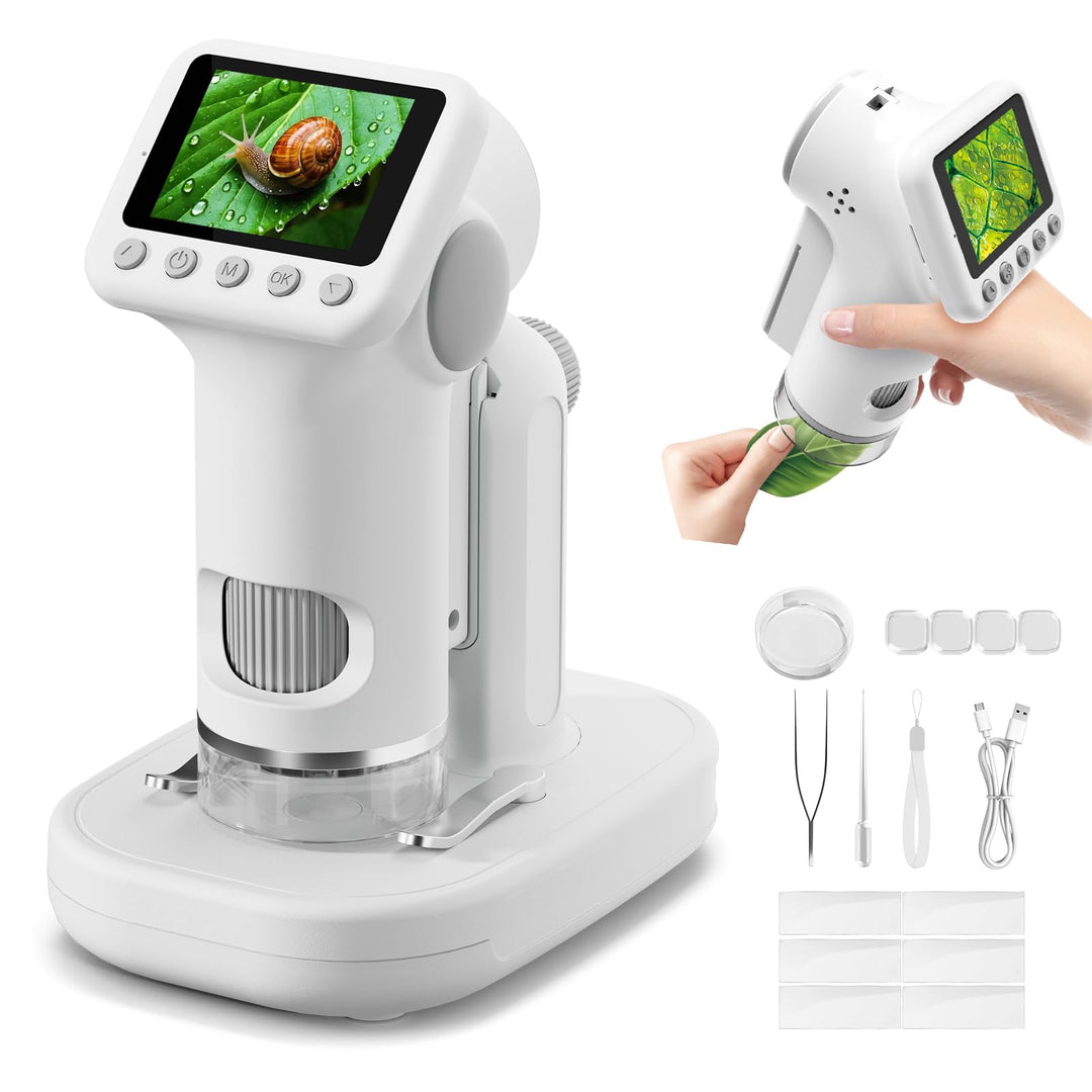 Kindermikroskop 1600x mit 2-Zoll-IPS-Display und 48-MP-Kamera