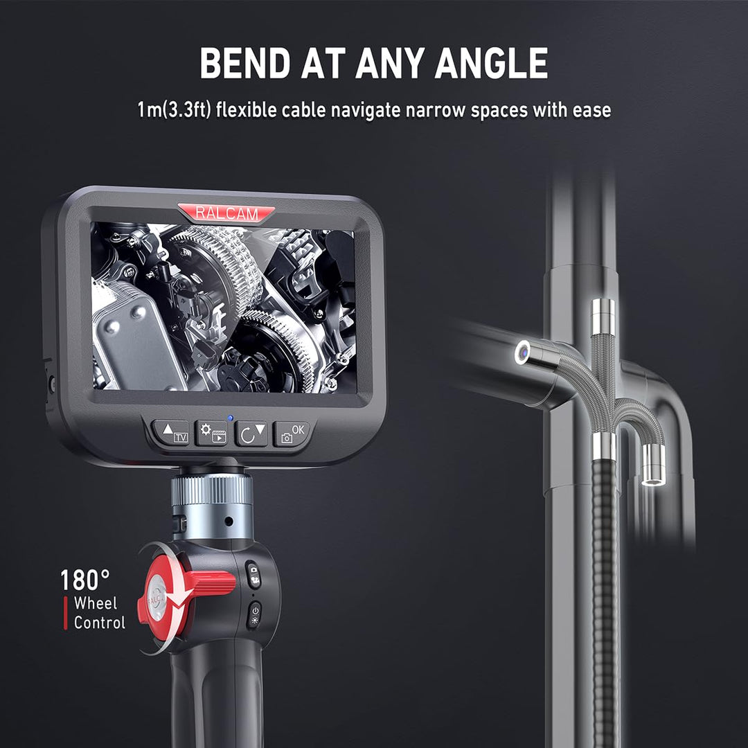 Endoskopkamera 8,5mm 4,3" HD 1080P mit 6 LED, IP67 wasserdicht - Bild 2