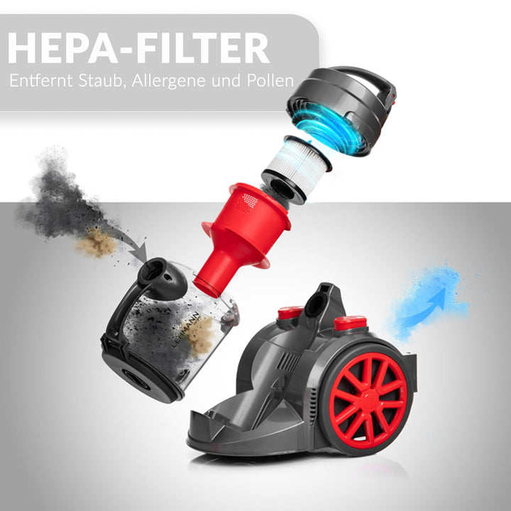 Zyklonstaubsauger beutellos HEPA-Filter 1,8 L ECO-Modus - Bild 6