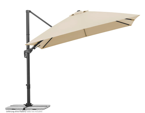 Sonnenschirm 300x300 cm drehbar UV50+ Polyester Natur
