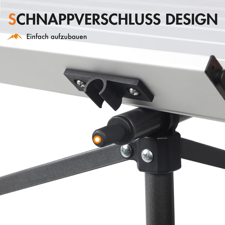 Klapptisch Camping Aluminium 70x70cm faltbar bis 30kg mit Tasche - Bild 7