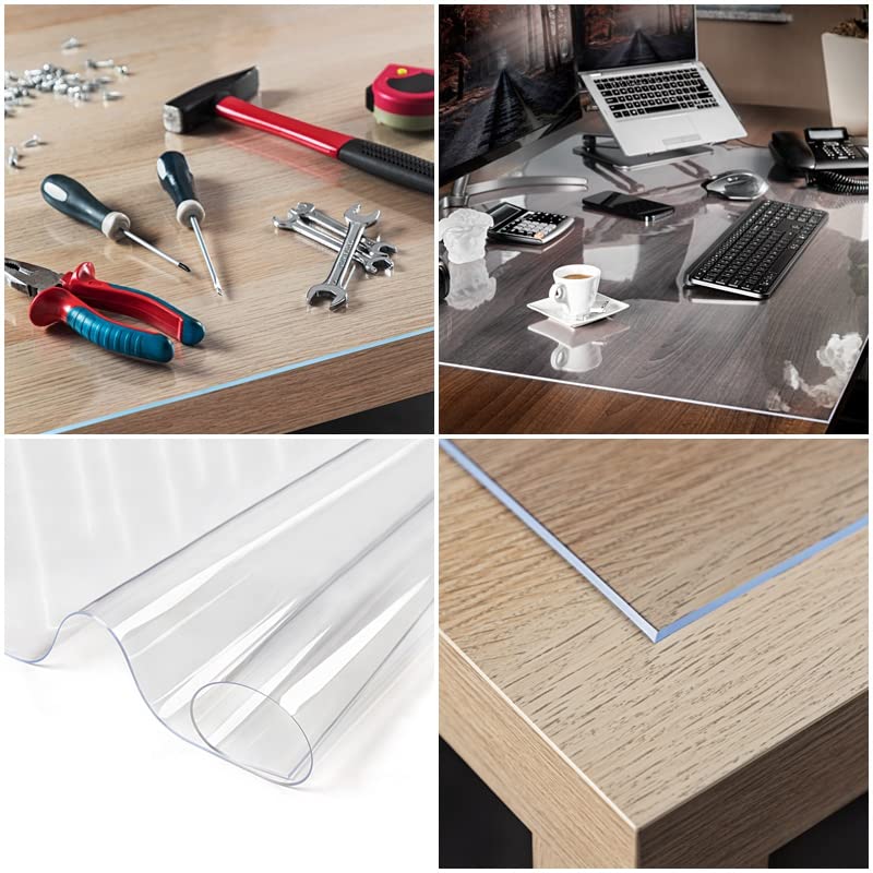 Tischfolie transparent 2 mm PVC mit abgeschrägten Kanten - Bild 9