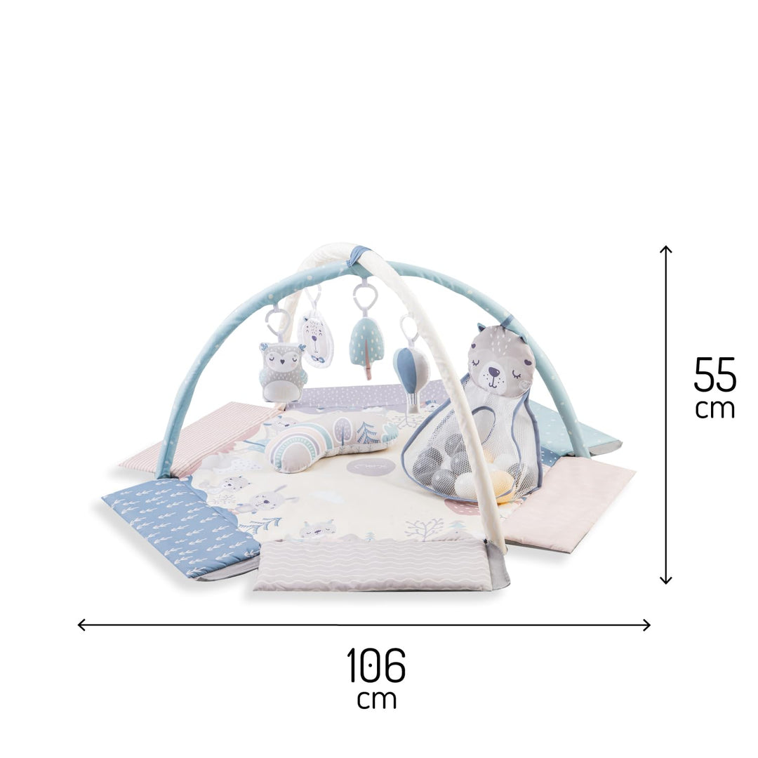 Spielbogen mit Krabbeldecke 3-in-1 Bällebad Aktivitätsmatte Baby - Bild 8