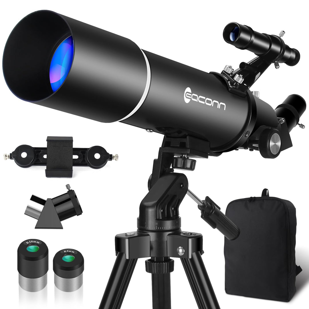 Refraktorteleskop 80mm Blende 600mm für Astronomie &amp; Natur