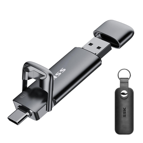 Externe SSD 1TB Dual USB-C/A bis 550 MB/s für PC, Mac, Android