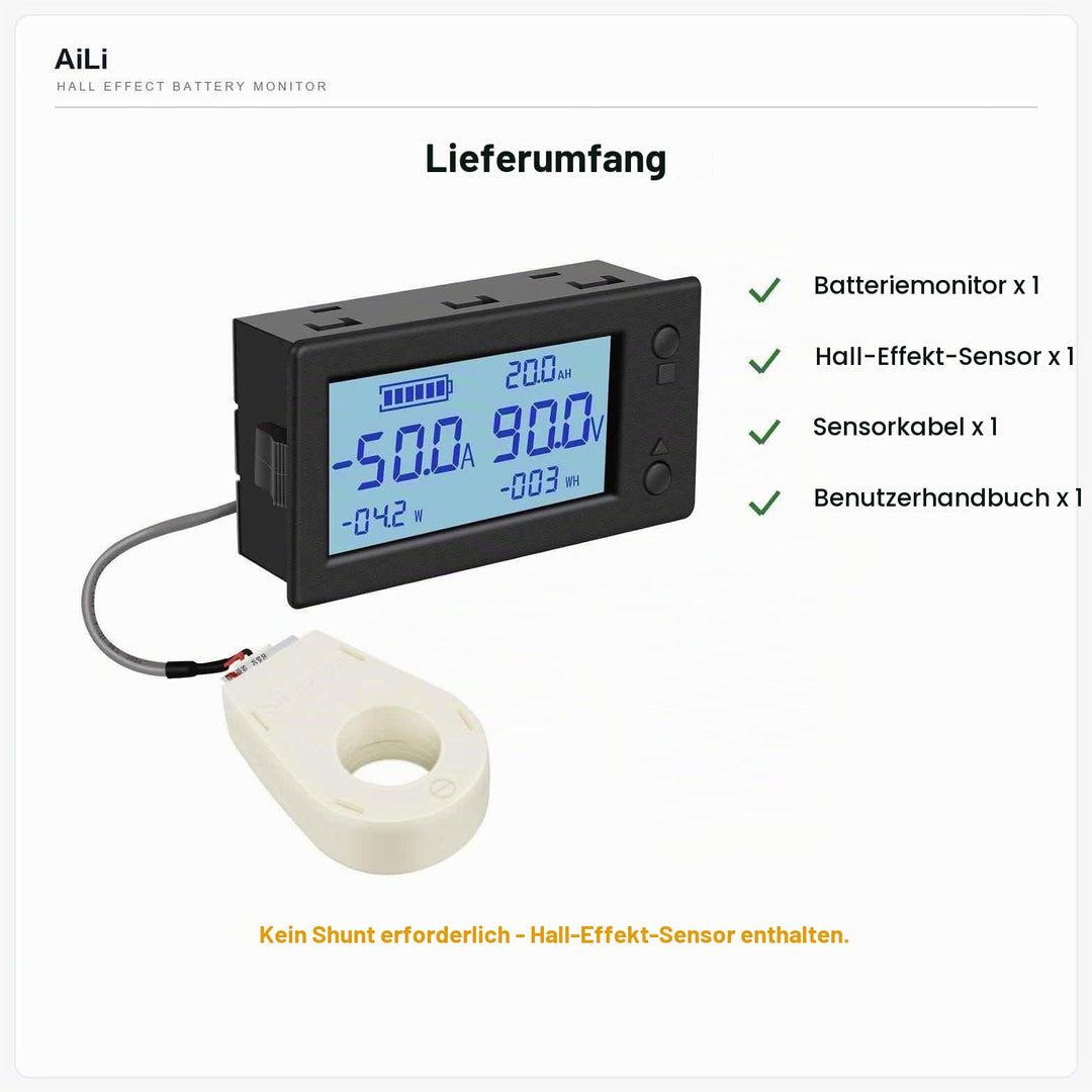 Batterie-Monitor DC 300V 400A mit Hall-Sensor und LCD-Display - Bild 8