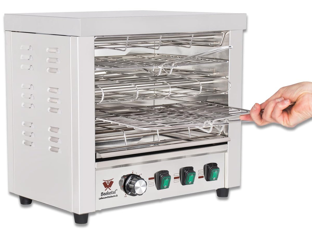 Salamander Grill Edelstahl 2 Fächer 3150 W Überbackgerät Gastro - Bild 3