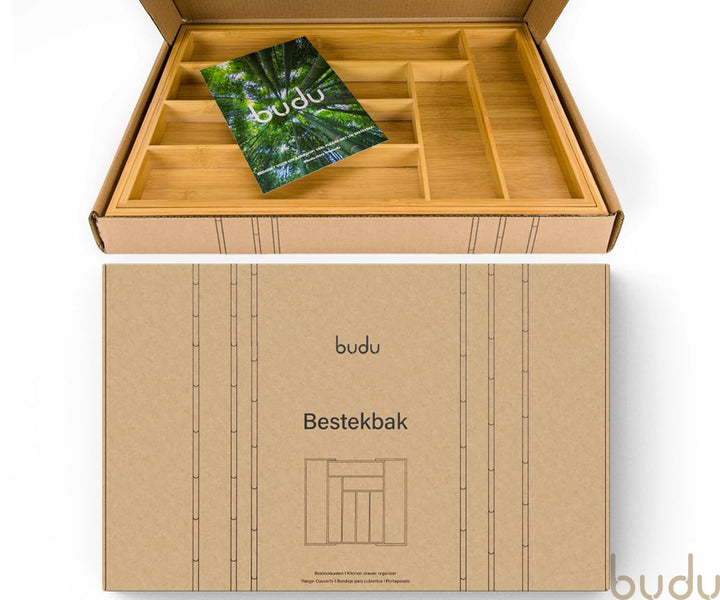 Besteckkasten Bambus ausziehbar 34–56 x 50 cm Schubladenorganizer - Bild 10