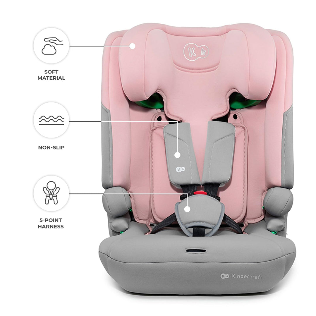 Kindersitz i-Size 76–150 cm vorwärts mit Easy-Grow-System Rosa - Bild 8