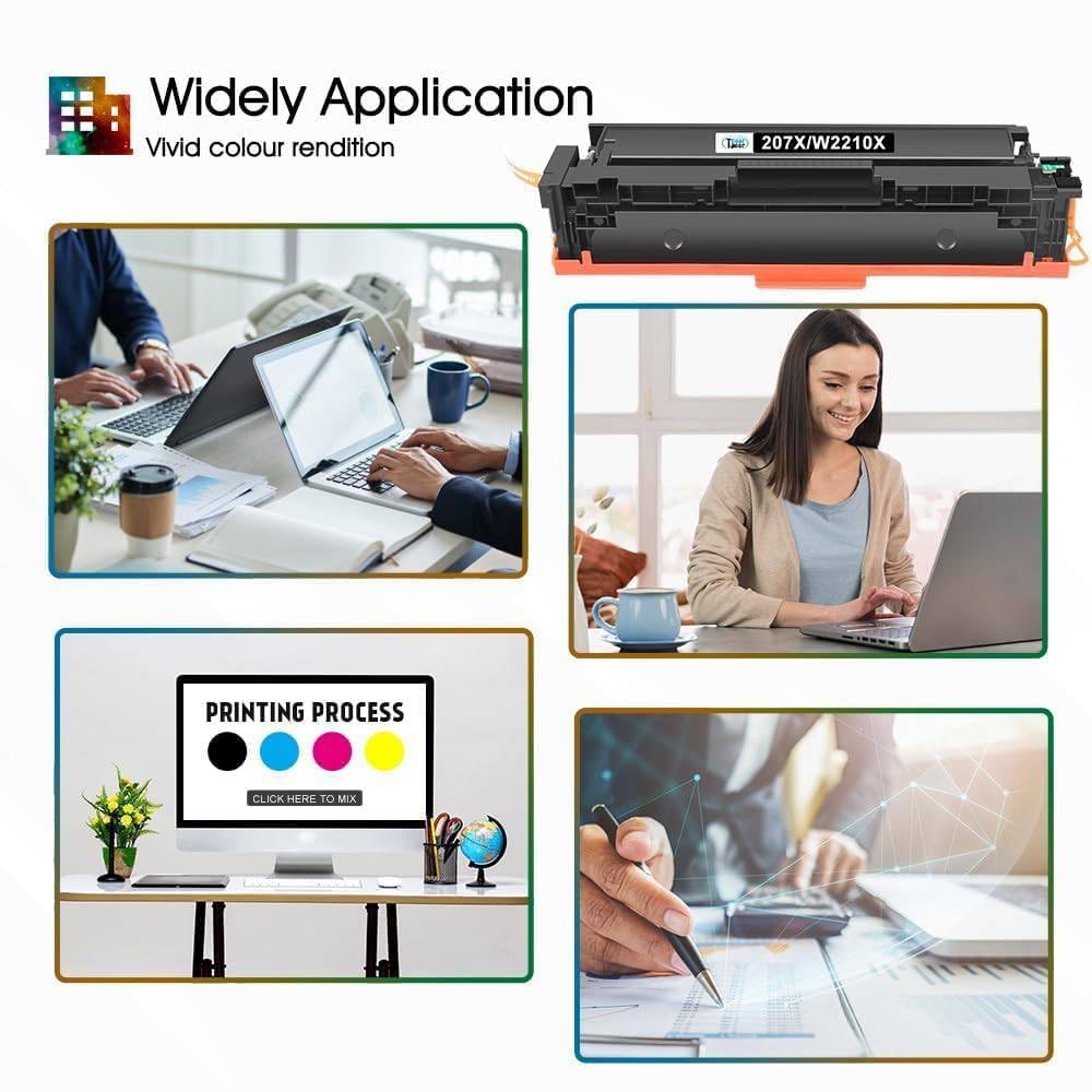 Toner 4er-Set kompatibel mit HP 207X mit Chip CMYK für LaserJet Pro - Bild 7